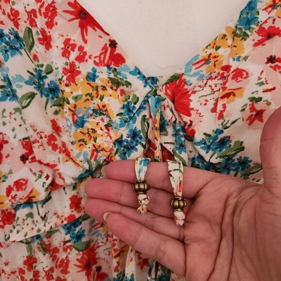 Kingston Grey Womens Juniors Floral Print Maxi Dress Size XL - Picture 6 of 10